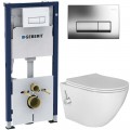 Инсталляция Geberit 458.128.21.1 + унитаз Esbano Teruel-WBN безободковый с биде и смесителем