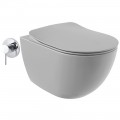 Унитаз подвесной Creavit Free FE322-00CG00E-0000 безободковый с функцией биде и смесителем