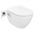 Унитаз подвесной Creavit Terra TP329-00CB00E-0000 Duck безободковый с функцией биде и смесителем