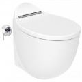 Унитаз приставной Creavit Foglia FG350-00CB00E-0000 безободковый с функцией биде и смесителем