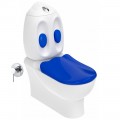 Унитаз Creavit Ducky DC360-00CB00E-0000 синий детский с функцией биде и смесителем