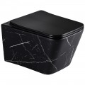 Унитаз подвесной EvaGold EG633Black-W безободковый