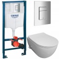 Инсталляция Grohe 38811000 + унитаз Bloomix Diva MD1211SB/UF3 безободковый с функцией биде и смесителем