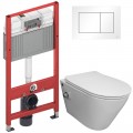 Инсталляция TECE 9400413 + унитаз Bloomix Enjoy AD1304SB Ceramic+ безободковый с функцией биде и смесителем