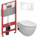 Инсталляция TECE 9400413 + унитаз Bloomix Diva MD1214SB/UF3 bidet black безободковый с функцией биде и смесителем