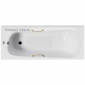 Ванна чугунная Vinsent Veron Concept VCO1607042H/VH0012GD-AS 160x70 с ручками и антискользящим покрытием