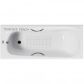 Ванна чугунная Vinsent Veron Concept VCO1657042H/VH0015CH-AS 165x70 с ручками и антискользящим покрытием