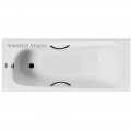 Ванна чугунная Vinsent Veron Concept VCO1657042H/VH0015BL-AS 165x70 с ручками и антискользящим покрытием