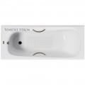 Ванна чугунная Vinsent Veron Concept VCO1657042H/VH0015BR-AS 165x70 с ручками и антискользящим покрытием
