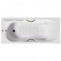 Ванна чугунная Vinsent Veron Aura VAU1507542H/VH0015BR-AS 150x75 с ручками и антискользящим покрытием