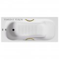 Ванна чугунная Vinsent Veron Aura VAU1707042H/VH0015GD-AS 170x70 с ручками и антискользящим покрытием