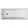 Ванна чугунная Vinsent Veron Square VSQ1707545H/VH0012CH-AS 170x75 с ручками и антискользящим покрытием