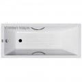 Ванна чугунная Vinsent Veron Square VSQ1707545H/E60327CH-AS 170x75 с ручками и антискользящим покрытием