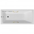 Ванна чугунная Vinsent Veron Kingston VKN1808050H/VH0012GD-AS 180x80 с ручками и антискользящим покрытием