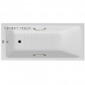 Ванна чугунная Vinsent Veron Kingston VKN1808050H/VH0012BR-AS 180x80 с ручками и антискользящим покрытием