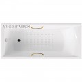 Ванна чугунная Vinsent Veron Devon VDV1807045H/VH0012GD-AS 180x70 с ручками и антискользящим покрытием