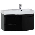 Тумба под раковину Aquanet Сопрано 95 R черный 00169632